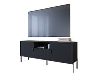 Rabattone, Mobile Porta tv un Cassetto, 155x40x69h cm Nero