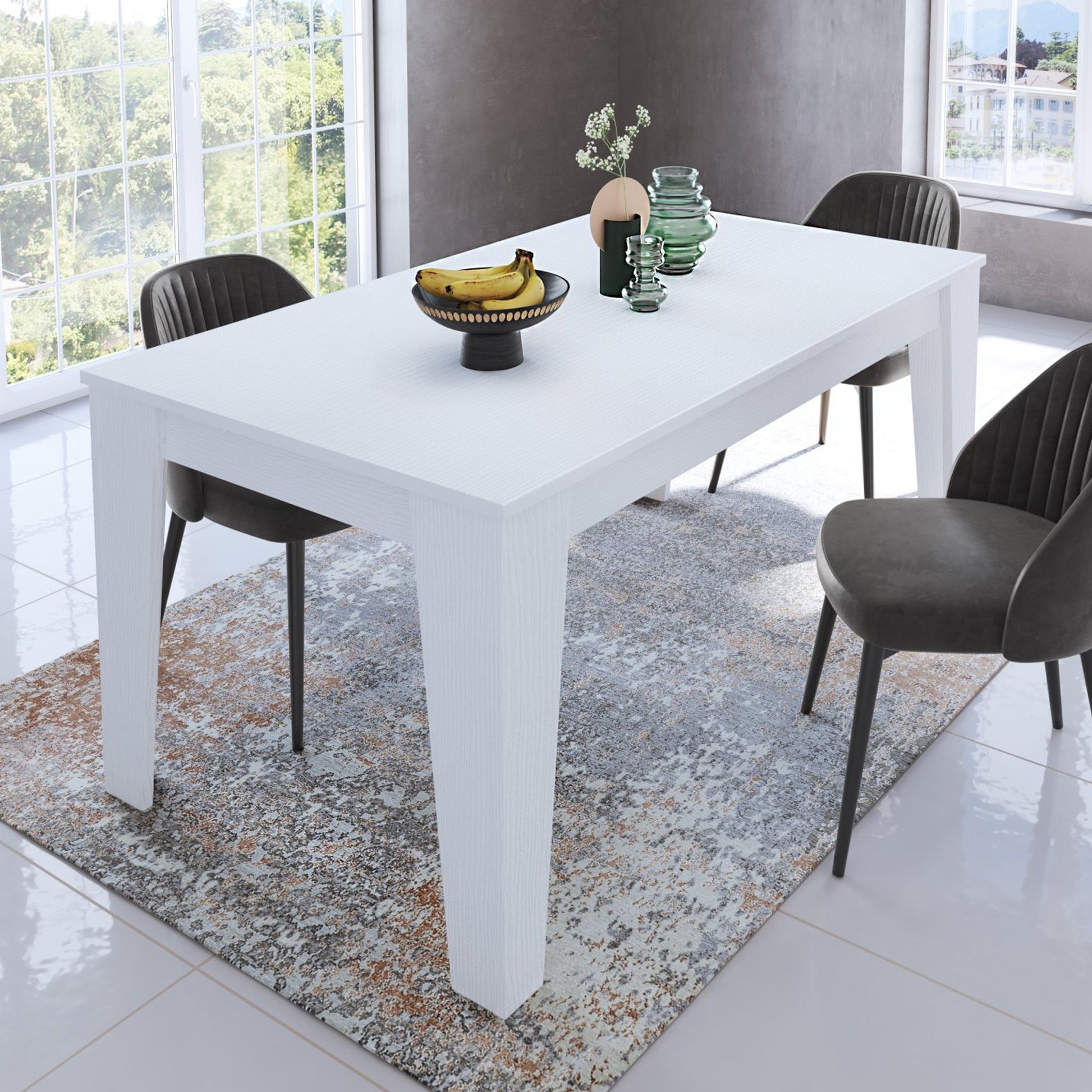 Sassetta, Tavolo Allungabile Allungabile, 220x88x78h cm Bianco