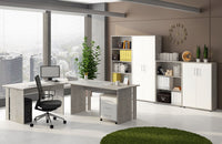 Saponara, Armadio Multiuso 2 Ante Cassetti, 79x188h cm Grigio Cemento