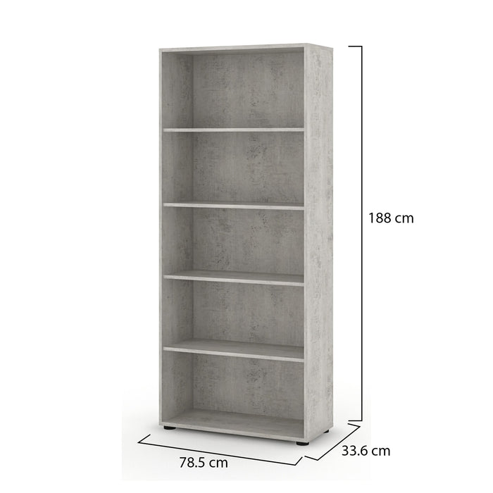 Biblioteca Brugnera, Libreria 4 Ripiani, 79x34x188h cm Bianco
