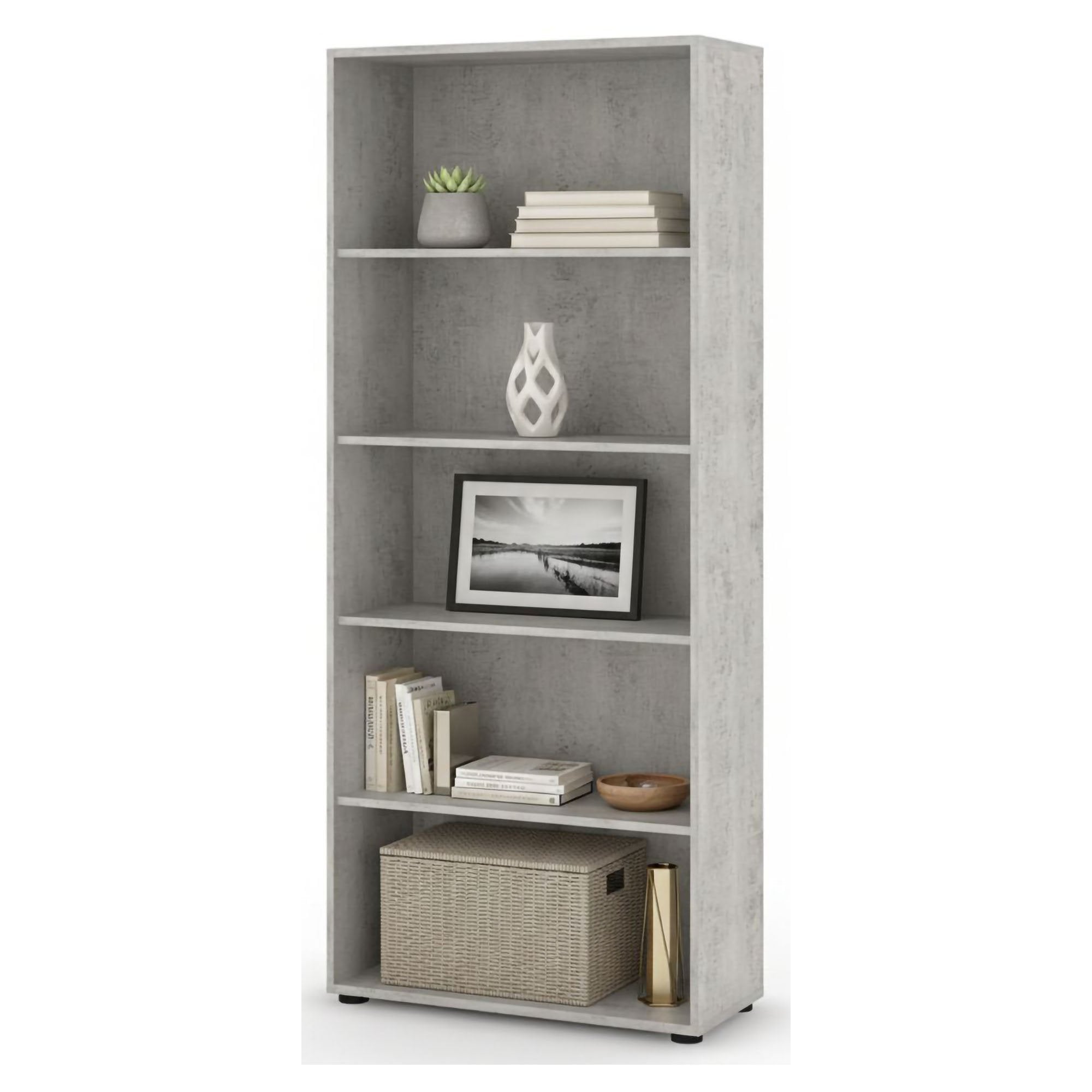 Biblioteca Brugnera, Libreria 4 Ripiani, 79x34x188h cm Bianco