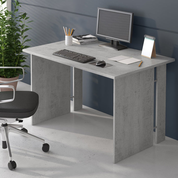 Ullano, Scrivania Modulabile, 119x78.2x75h cm Grigio Cemento