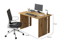 Ullano, Scrivania Modulabile, 119x78.2x75h cm Marrone Rovere