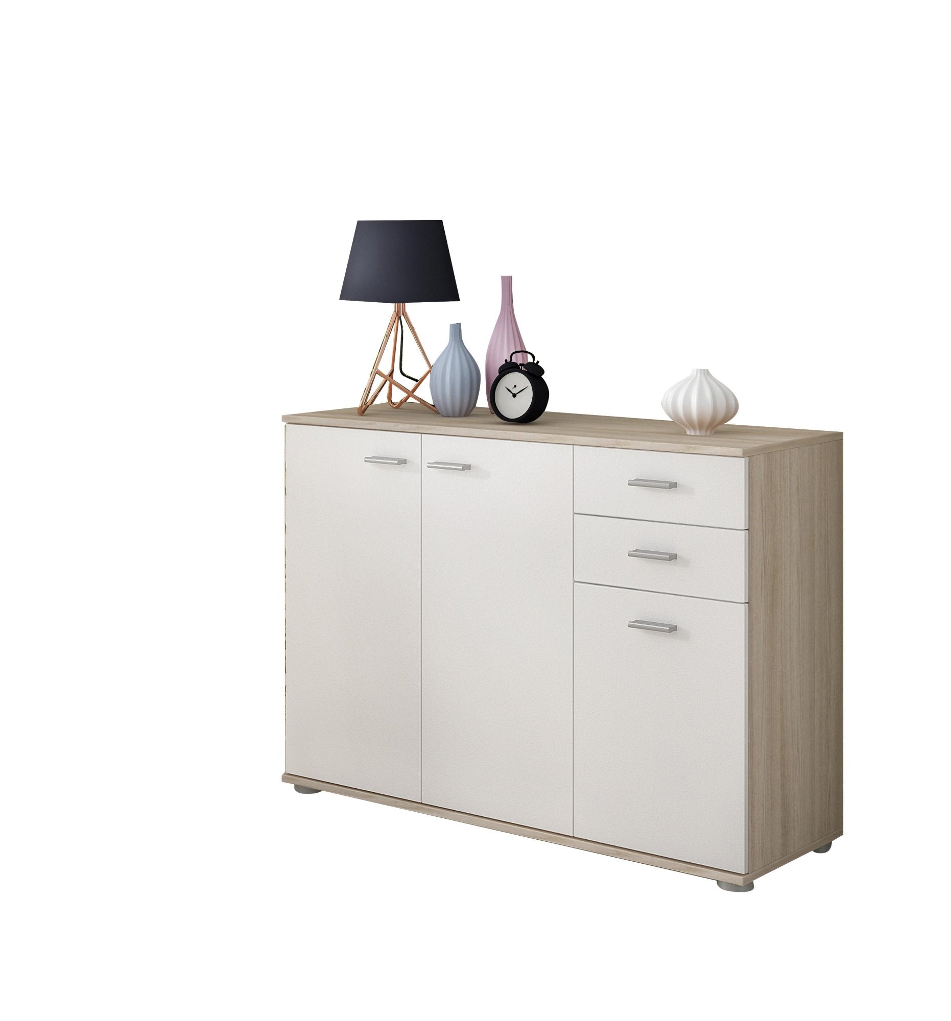 Madia Meldola, Credenza 2 Cassetti, 103x34x74h cm Marrone Olmo