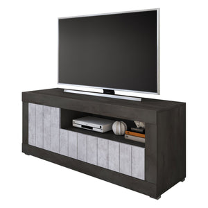 Lucino, Mobile Porta tv Cassetti, 137x42x56h cm Nero