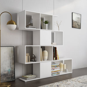 Biblioteca Budrio, Libreria 9 Ripiani, 93x28x142h cm Bianco