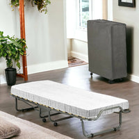 Brandina Maristella, Letto Pieghevole Materasso Incluso Made in Italy, Nero