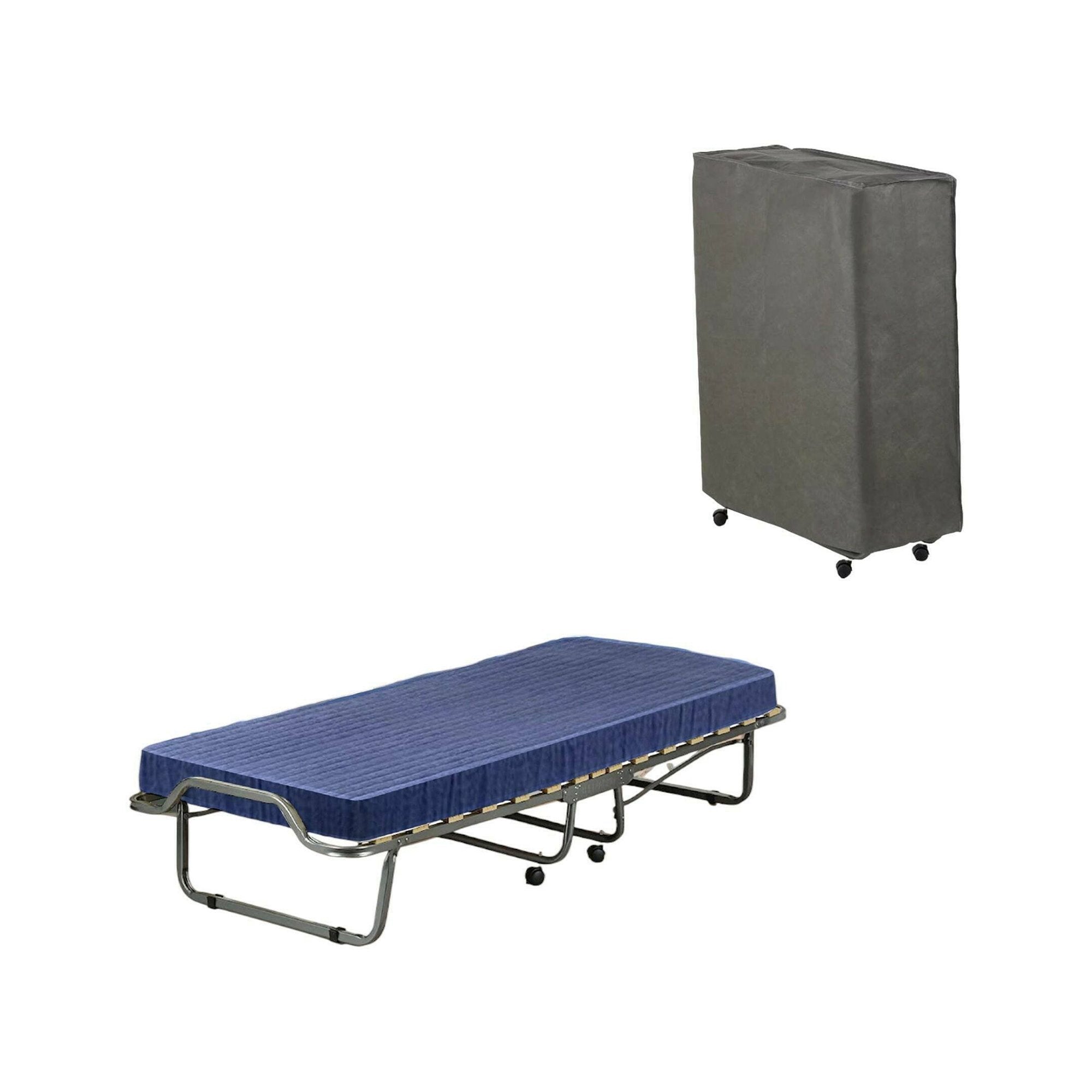 Brandina Isolina, Letto Pieghevole Materasso Incluso Made in Italy, Nero Jeans