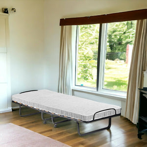 Brandina Nives, Letto Pieghevole Materasso Incluso Made in Italy, Nero