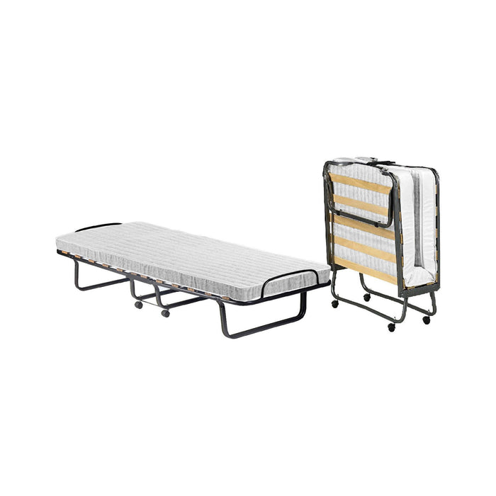 Brandina Nives, Letto Pieghevole Materasso Incluso Made in Italy, Nero