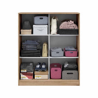 Armadio Camera da Letto Resana, Guardaroba 2 Ante 4 Ripiani, 40x119h cm Marrone Rovere Nodi