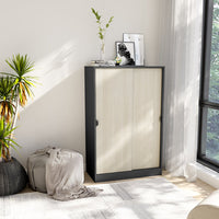 Armadio Camera da Letto Stelvio, Guardaroba 2 Ante 2 Ripiani, 40x119h cm Grigio Antracite