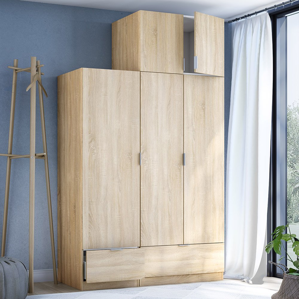 Carre, Armadio Multiuso 2 Ante un Ripiano, 51x49h cm Marrone Rovere