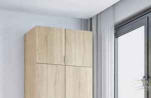 Carre, Armadio Multiuso 2 Ante un Ripiano, 51x49h cm Marrone Rovere