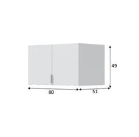 Carre, Armadio Multiuso 2 Ante un Ripiano, 51x49h cm Bianco
