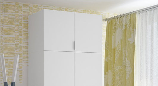 Carre, Armadio Multiuso 2 Ante un Ripiano, 51x49h cm Bianco