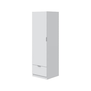 Armadio Camera da Letto Dello, Guardaroba Grande Appendiabiti, 51x170h cm Bianco