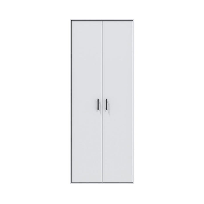 Mileto, Armadio Multiuso 2 Ante 3 Ripiani, 40x206h cm Bianco