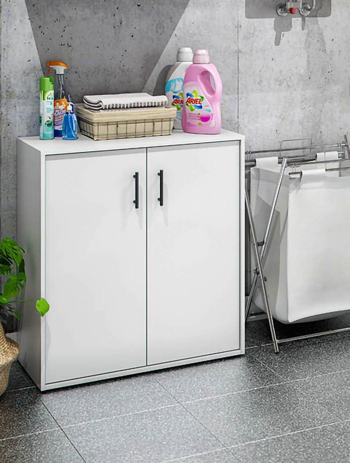 Senorbi, Armadio Multiuso 2 Ante un Ripiano, 40x88h cm Bianco