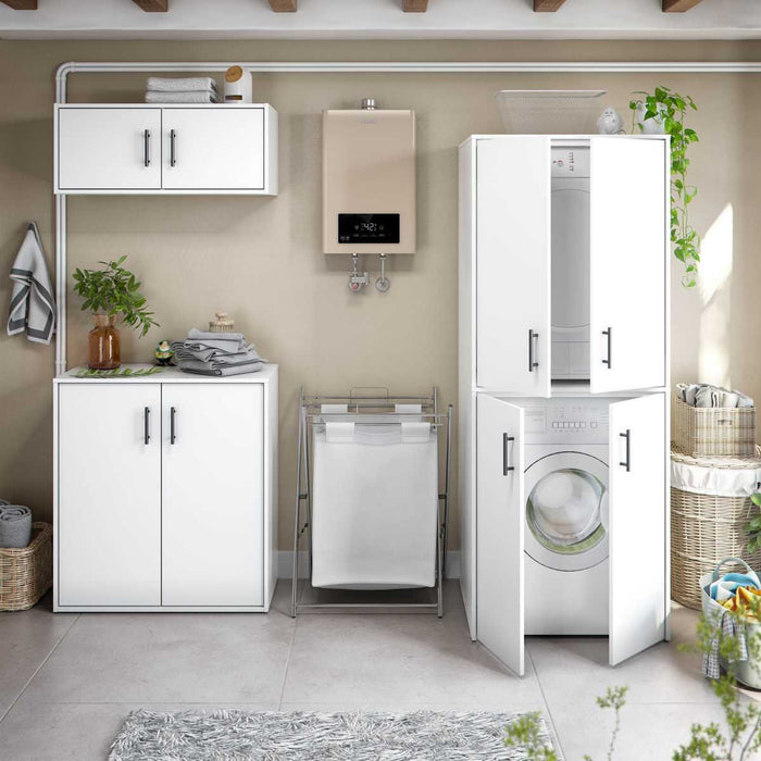 Montoro, Armadio Multiuso 2 Ante Apertura Battente, 67x88h cm Bianco