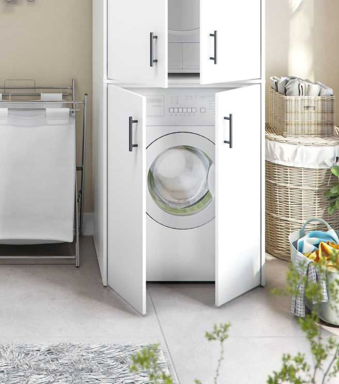 Montoro, Armadio Multiuso 2 Ante Apertura Battente, 67x88h cm Bianco