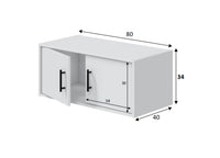 Vergemoli, Armadio Multiuso 2 Ante un Ripiano, 40x34h cm Bianco