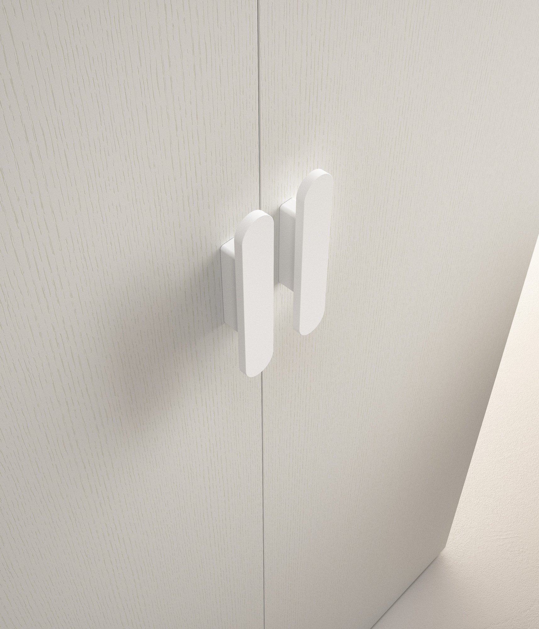 Armadio Camera da Letto Nigella, Guardaroba 2 Ante Appendiabiti Made in Italy, 52.00x180.00h cm Bianco