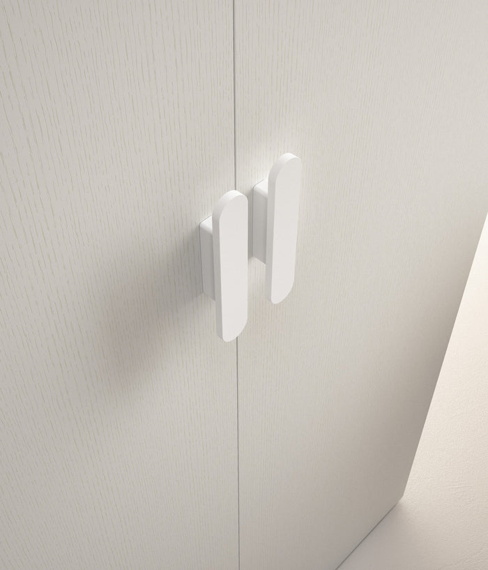 Armadio Camera da Letto Nigella, Guardaroba 2 Ante Appendiabiti Made in Italy, 52.00x180.00h cm Bianco
