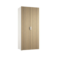 Armadio Camera da Letto Nigella, Guardaroba 2 Ante Appendiabiti Made in Italy, 52.00x180.00h cm Bianco Rovere Rigato