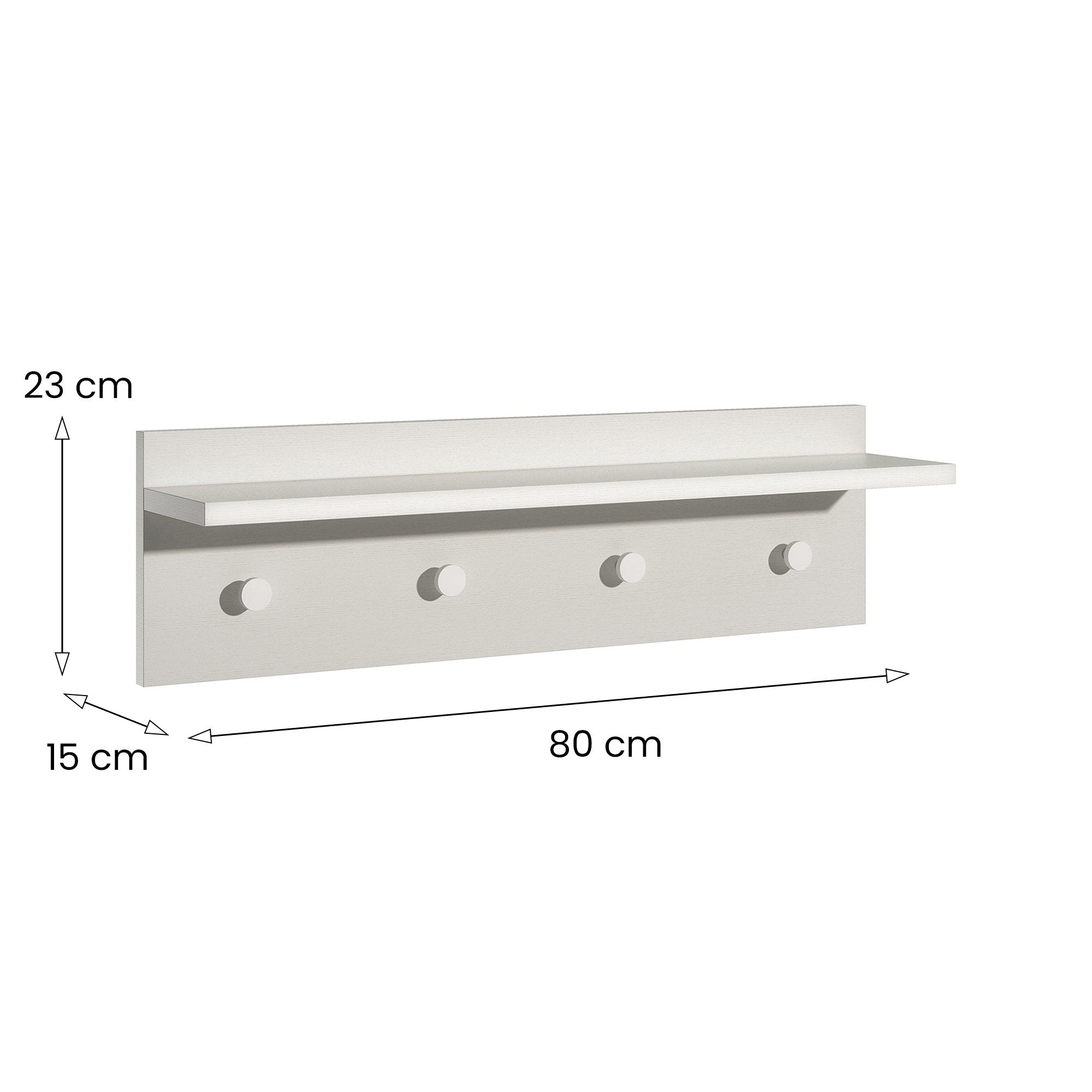 Eryngium, Appendiabiti 4 Ganci Made in Italy, Bianco