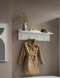 Eryngium, Appendiabiti 4 Ganci Made in Italy, Bianco