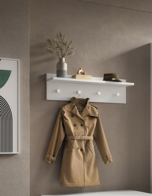 Eryngium, Appendiabiti 4 Ganci Made in Italy, Bianco