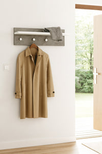 Eryngium, Appendiabiti 4 Ganci Made in Italy, Bianco Cemento