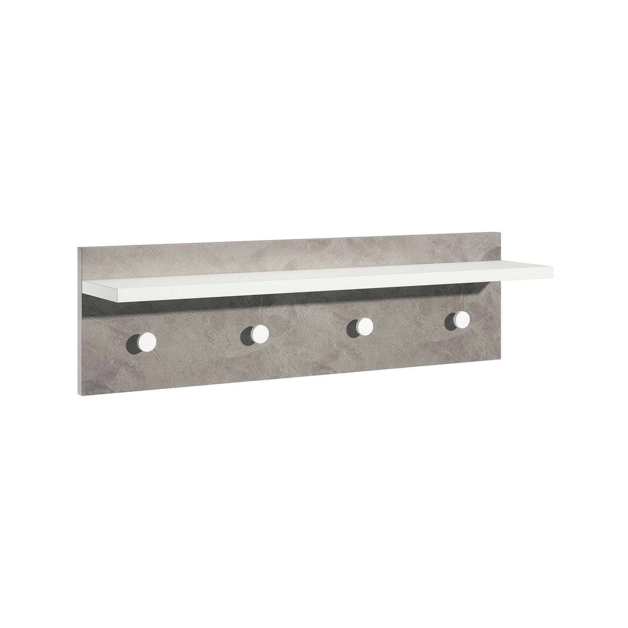 Eryngium, Appendiabiti 4 Ganci Made in Italy, Bianco Cemento