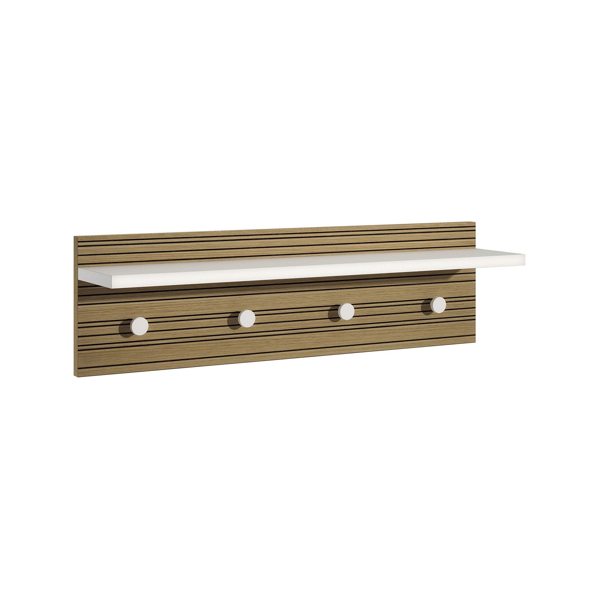 Eryngium, Appendiabiti 4 Ganci Made in Italy, Bianco Rovere