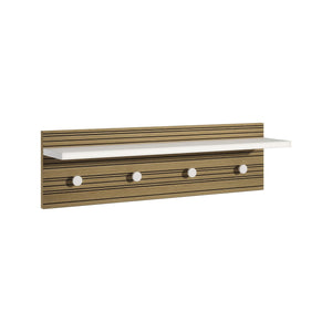 Eryngium, Appendiabiti 4 Ganci Made in Italy, Bianco Rovere