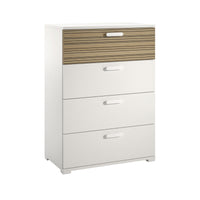 Damascena, Cassettiera 4 Cassetti Made in Italy, 39.00x70.00x98.00h cm Marrone Rovere Rigato