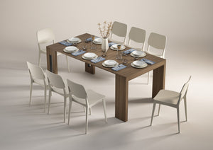 Meconopsis, Consolle Allungabile Allungabile Made in Italy, 90.00x186.00x78.00h cm Marrone Noce