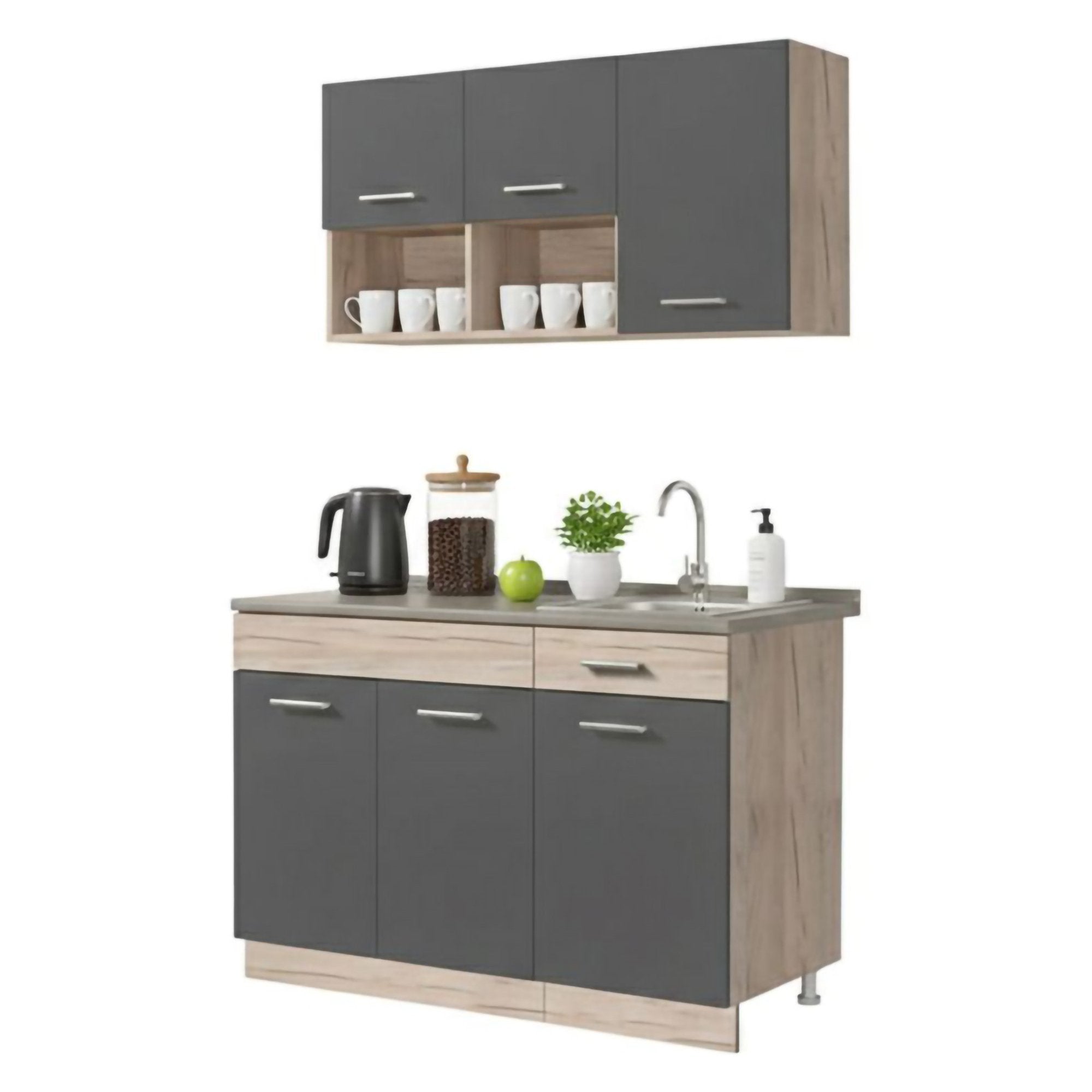 Cucinino Lanzo, Cucina un Cassetto, Nero Antracite