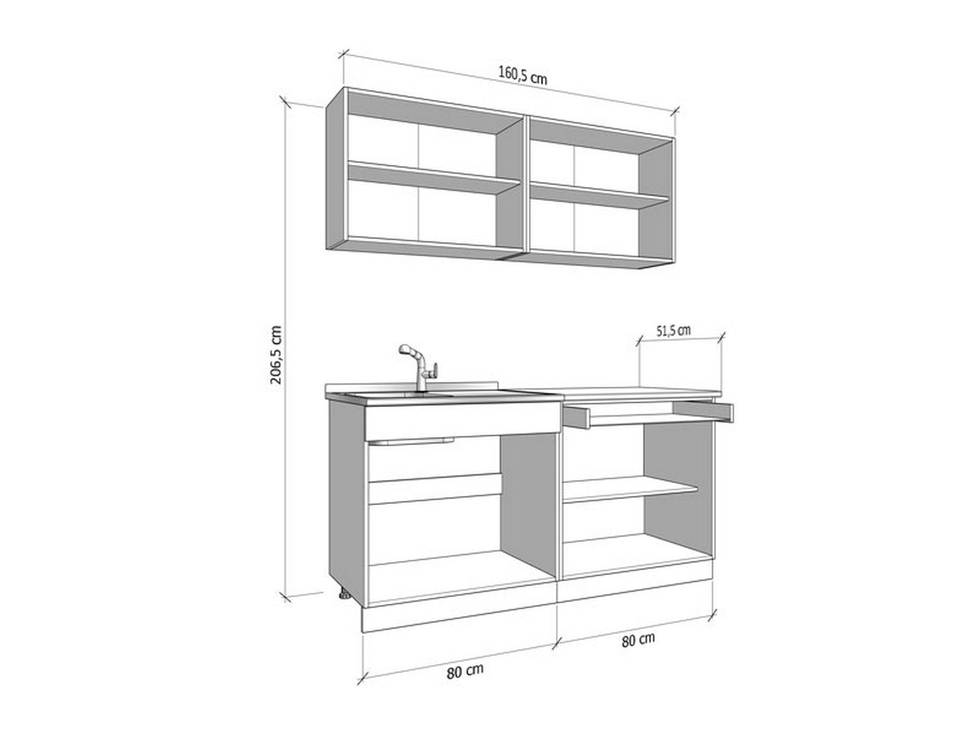 Cucinino Solarolo, Cucina un Cassetto, Bianco