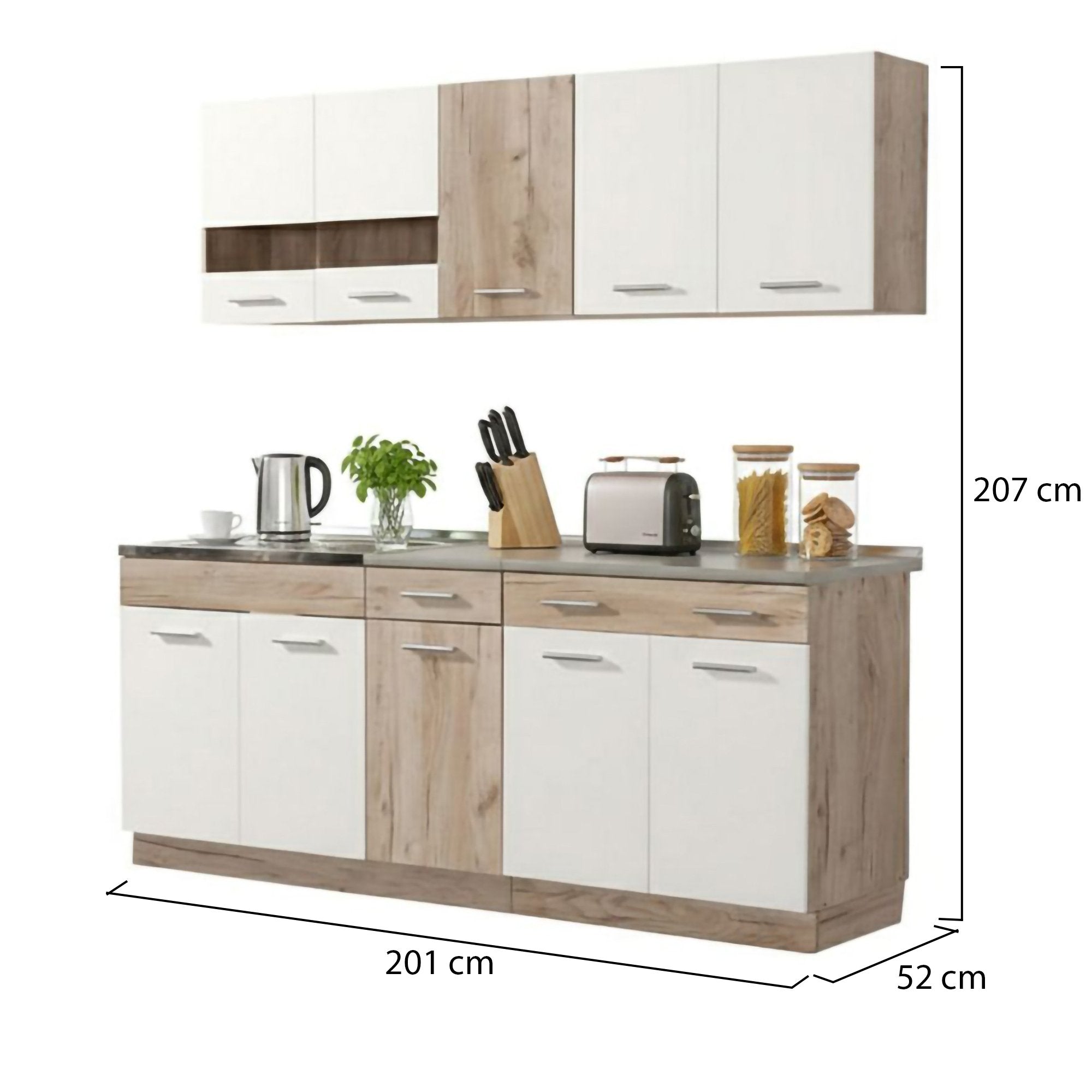 Cucinino Bornago, Cucina 2 Cassetti, Bianco