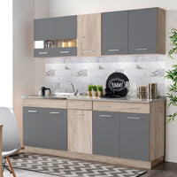 Cucinino Bornago, Cucina 2 Cassetti, Nero Antracite