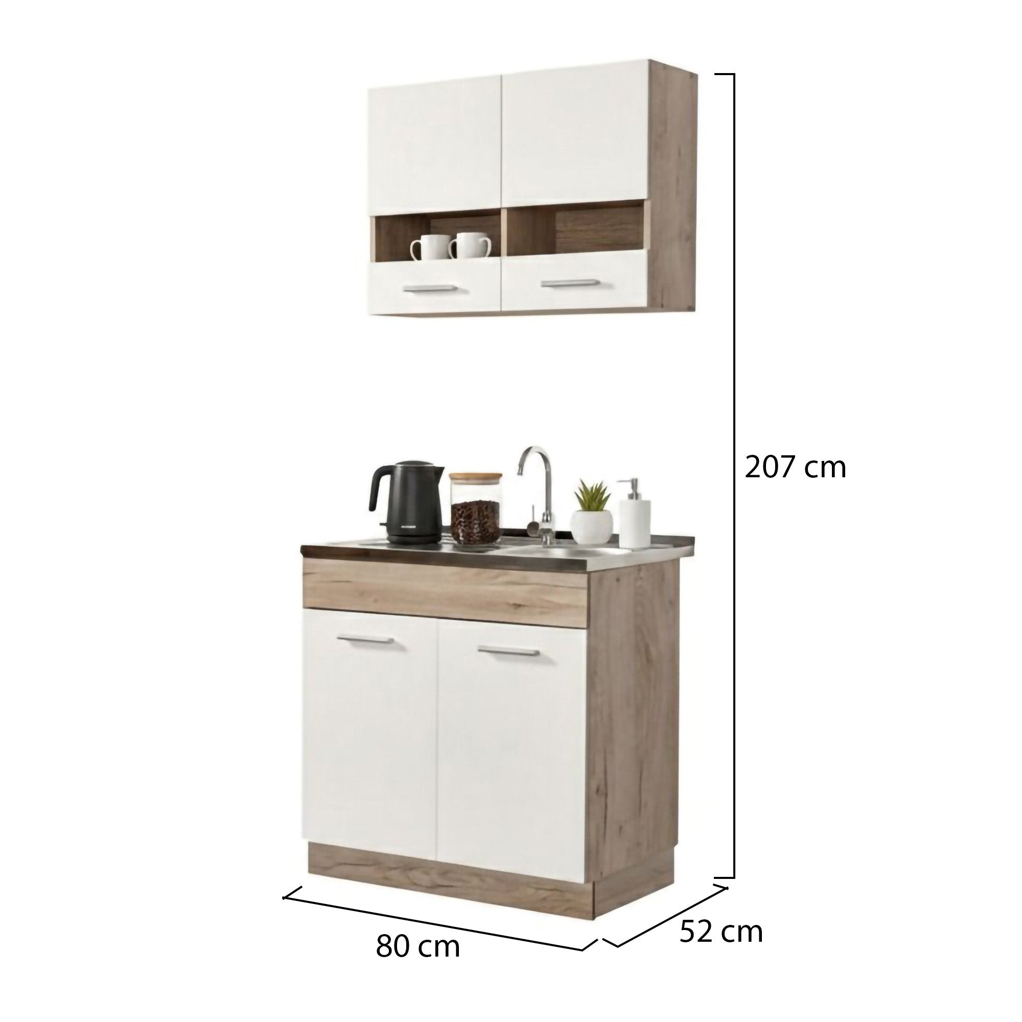 Cucinino Taurano, Cucina 2 Ripiani, Bianco