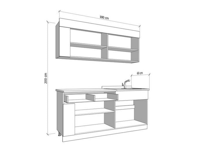 Cucinino Interamna, Cucina un Cassetto, Beige