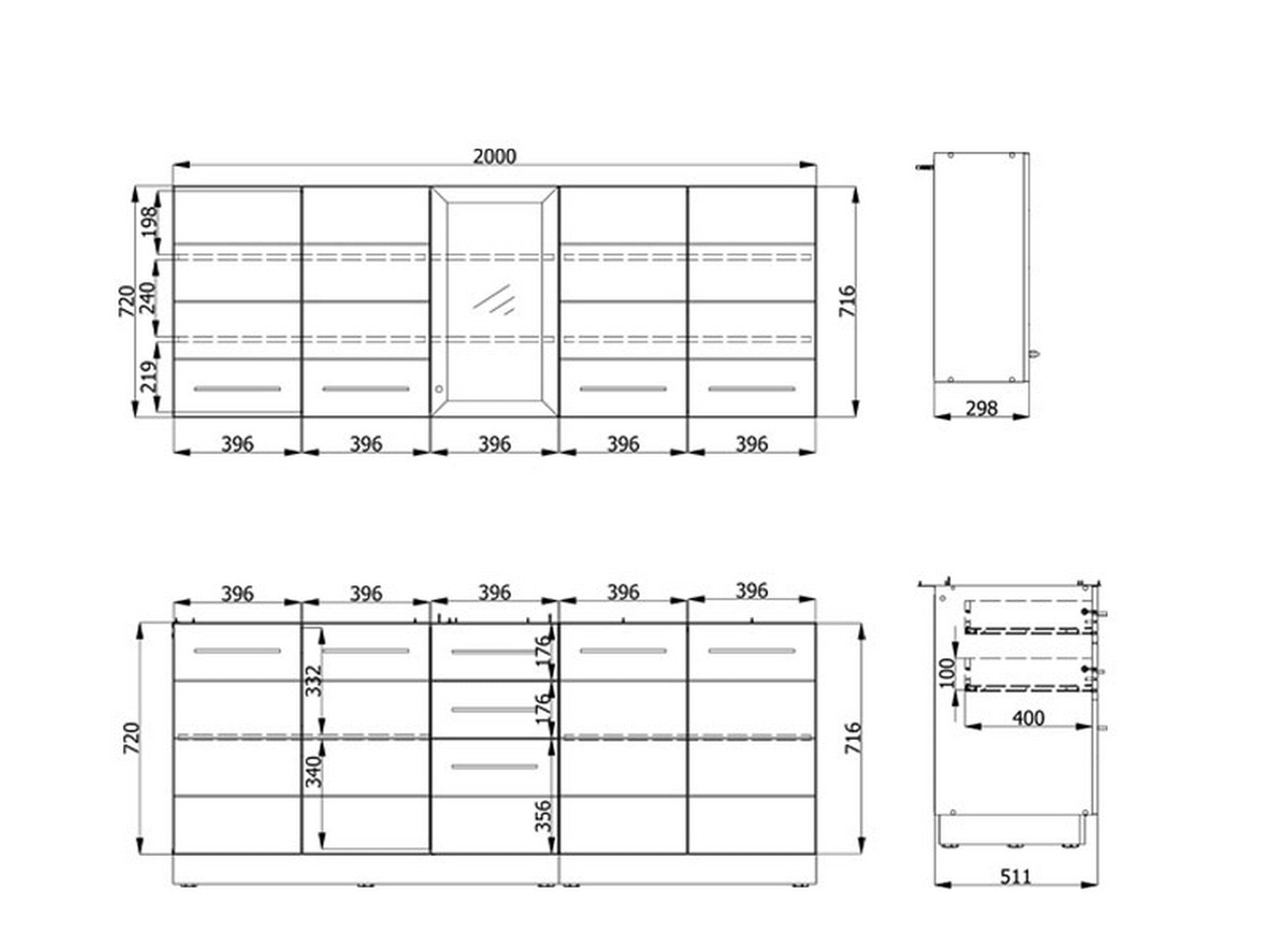 Cucinino Monale, Cucina 2 Cassetti, Bianco