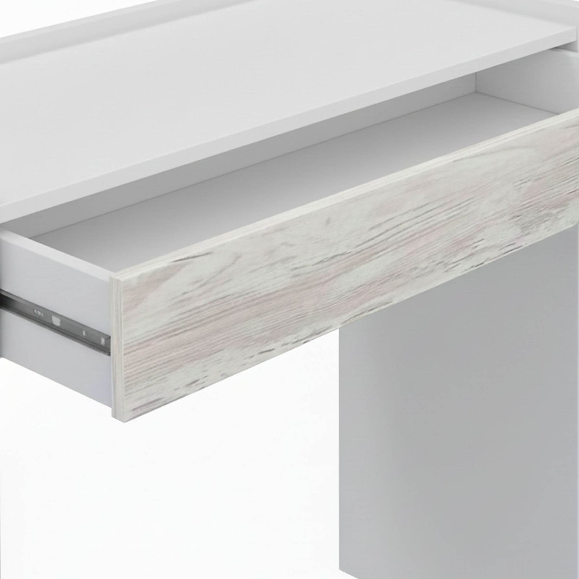 Veroli, Scrivania un Cassetto, 81.5x40x77h cm Bianco
