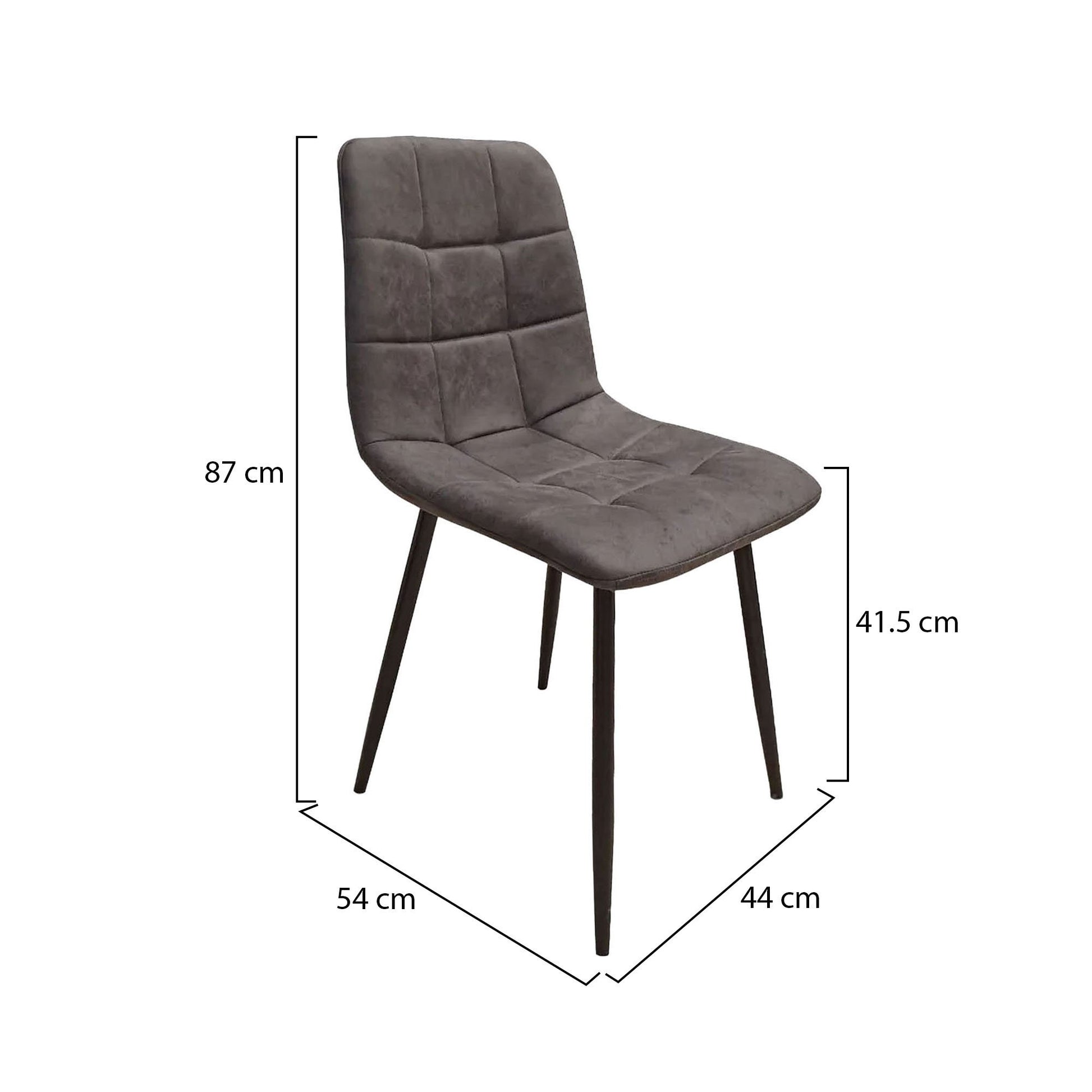 Osasco, set di Sedie 4 Sedie, Grigio Scuro