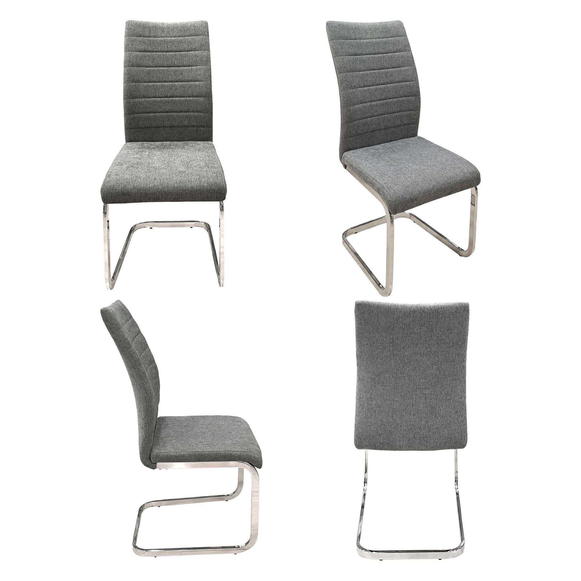 Quintano, set di Sedie 8 Sedie, Grigio