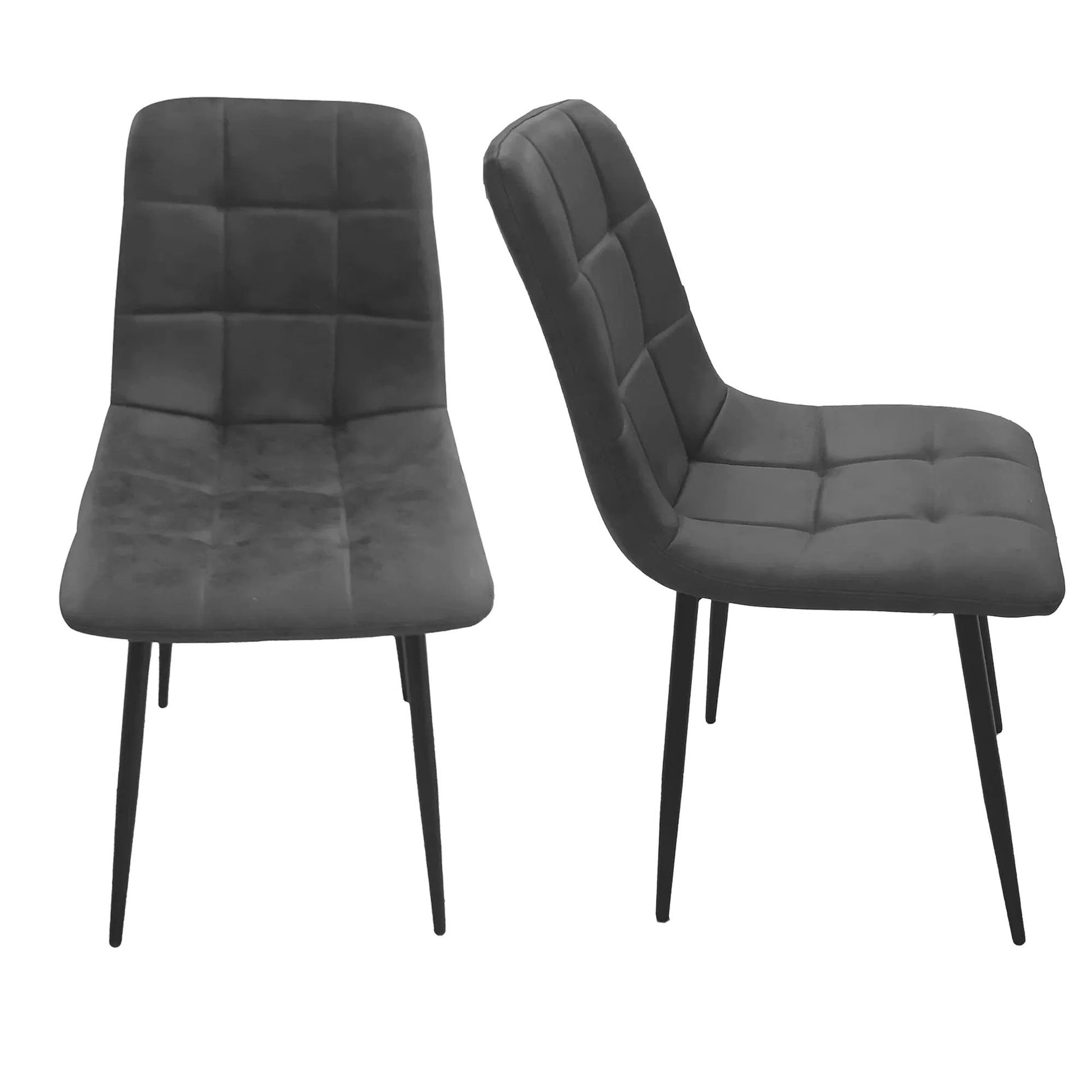 Osasco, set di Sedie 8 Sedie, Grigio Scuro