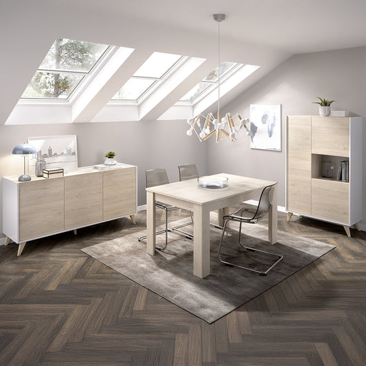 Tifton, set Mobili da Soggiorno Cassetti, Marrone Rovere